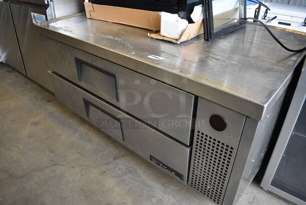 2011 True TRCB-52 Stainless Steel Commercial 2 Drawer Chef Base on Commercial Casters. 115 Volts, 1 Phase. 52x32.5x25.5. Tested and Working! - Image 2 of 5