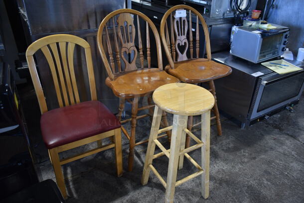 ALL ONE MONEY! Lot of 3 Chairs and 1 Stool. - Image 3 of 6