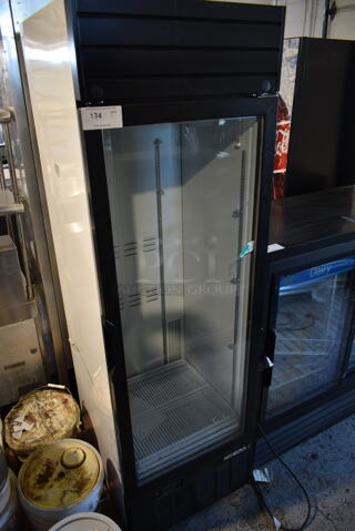 2019 Habco SE18HC Metal Commercial Single Door Reach In Cooler Merchandiser w/ Poly Coated Racks. 115 Volts, 1 Phase. Tested and Working!