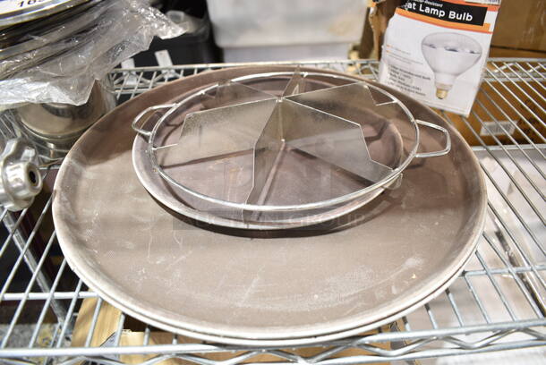 ALL ONE MONEY! Lot of Various BRAND NEW! Items Including Metal Skillet, Round Lid, Serving Trays, Round Lids.  - Image 6 of 12