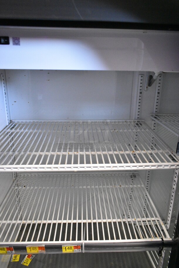 2018 True GDM-41SL-48-HC-LD Metal Commercial 2 Door Reach In Cooler Merchandiser w/ Poly Coated Racks. 115 Volts, 1 Phase. Tested and Powers On But Does Not Get Cold, Appears to be Out of Refrigerant
 - Image 3 of 5