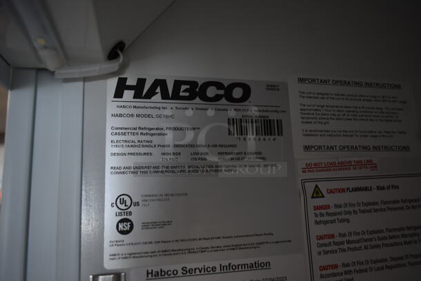 2019 Habco SE18HC Metal Commercial Single Door Reach In Cooler Merchandiser w/ Poly Coated Racks. 115 Volts, 1 Phase. Tested and Working! - Image 4 of 4