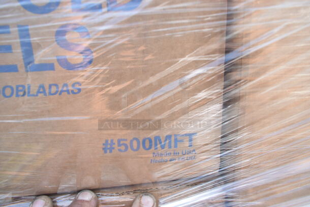 PALLET LOT of 31 BRAND NEW Boxes Including 95HT1R Dart 95HT1R 9 1/2" x 9" x 3" White Foam Square Take Out Container with Hinged Lid - 200/Case, 626NSL Solo 626NSL Prima PET Plastic Cold Cup Strawless Lid - 1000/Case, 433TRAYT0608 EcoChoice 8" x 6" Molded Fiber / Pulp Rectangular Tray - 500/Case, 451204C Polar Tech Thermo Chill Insulated Shipping Box with Foam Container 8" x 6" x 4 1/4" - 12/Case, 50012W Choice 12 oz. White Poly Paper Hot Cup - 1000/Case, 500MFT Lavex White M-Fold (Multifold) Towel - 4000/Case, 394365XL Noble Products Powder-Free Disposable Clear Vinyl Gloves for Foodservice - Extra Large - 1000/Case, 2 Box 182RRF14 Choice 10" x 14" Plastic Food Bag On A Roll - 1000/Case, 347WG2P5 Visions 5 oz. Heavy Weight Clear 2-Piece Plastic Wine Goblet - 360/Case, 3 Box 500CC07 Choice 7 oz. Clear PET Plastic Cold Cup - 1000/Case, 4 Box 395TO961 EcoChoice 9" x 6" x 3" Compostable Sugarcane / Bagasse 1 Compartment Take-Out Container - 200/Case, 5001RT800B Lavex 8" White Hardwound Paper Towel, 800 Feet / Roll - 6/Case. 31 Times Your Bid!  - Image 7 of 12