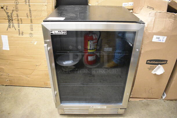 Walley 342BRC84SZ Metal Commercial Mini Wine Chiller Merchandiser. 110-120 Volts, 1 Phase. 23.5x24x34. Tested and Does Not Power On