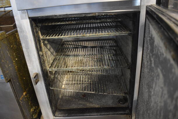 Continental Model C-1FDA-2S Stainless Steel Commercial 2 Half Size Door Reach In Cooler on Commercial Casters. 29x36x82.5. Tested and Working! - Image 7 of 7