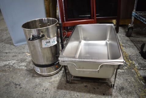 2 BRAND NEW! Items; Chafer and Winco Percolating Urn Missing Lid. 2 Times Your Bid! 
