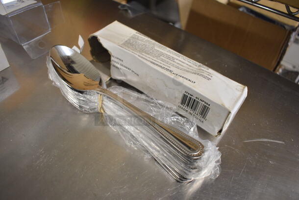 12 BRAND NEW IN BOX! Thunder Group SLNP004 Stainless Steel Dessert Spoons. 7.5". 12 Times Your Bid! - Image 2 of 4
