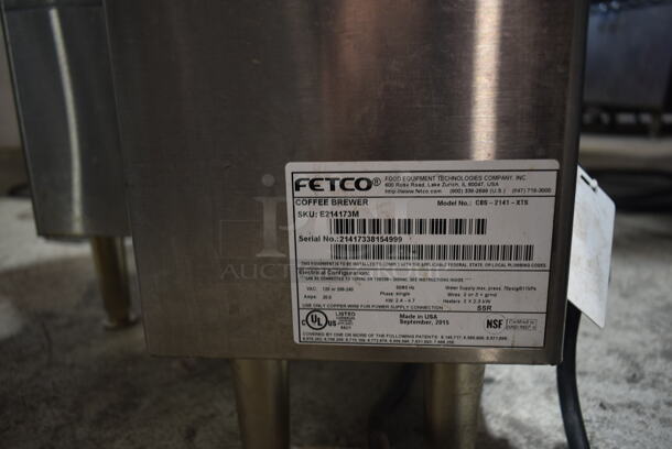 Fetco CBS-2141-XTS Stainless Steel Commercial Countertop Coffee Machine w/ Hot Water Dispenser and Metal Brew Basket. 120/208-240 Volts, 1 Phase. - Image 6 of 6