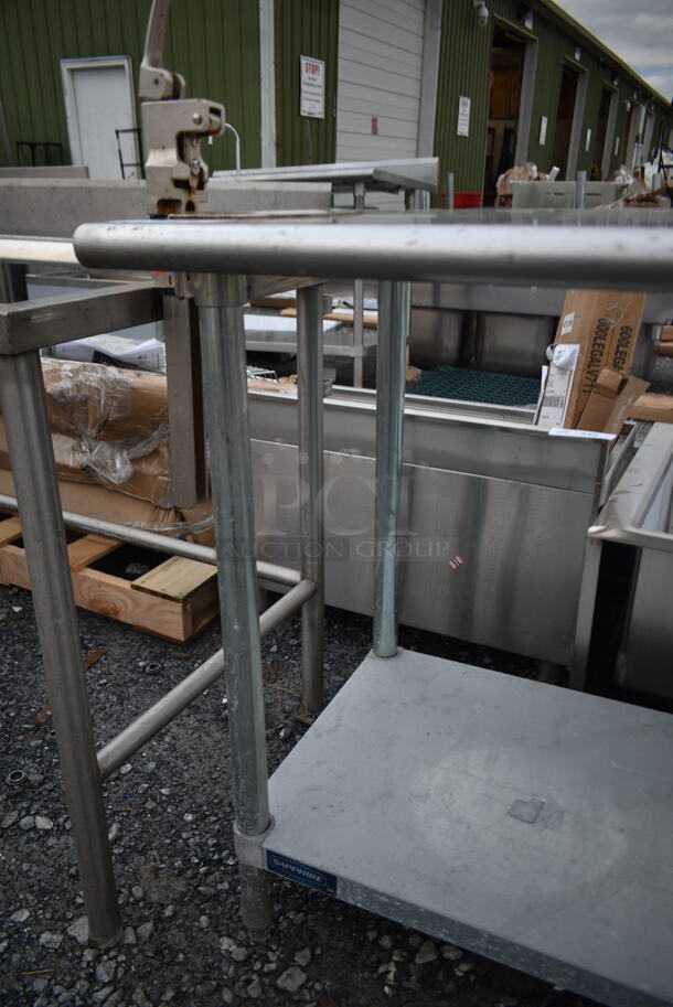 Stainless Steel Commercial Table w/ Mounted Commercial Can Opener and Metal Under Shelf. - Image 4 of 5