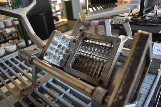 Metal Countertop French Fry Potato Cutter w/ Extra Blade. 8x18x12 - Image 2 of 3