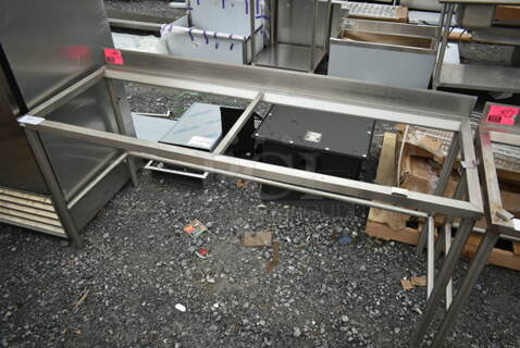 Stainless Steel Commercial Cutting Board Table Frame w/ Back Splash.