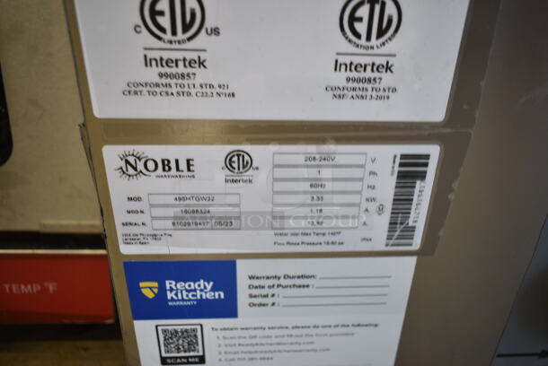 BRAND NEW SCRATCH AND DENT! 2023 Noble 495HTGW22 Hi Temp High-Temperature Underbar Glass Washer. 208/240 Volts, 1 Phase.  - Image 12 of 12