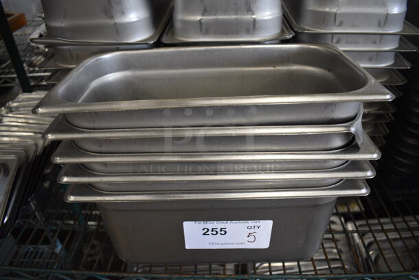 5 Stainless Steel 1/3 Size Drop In Bins. 1/3x6. 5 Times Your Bid!