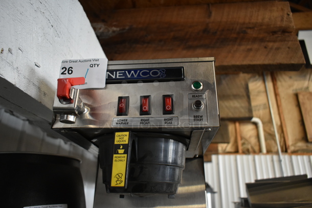Newco NKLP3AF Stainless Steel Commercial Countertop 3 Burner Coffee Machine w/ Poly Brew Basket. 120 Volts, 1 Phase.  - Image 2 of 5