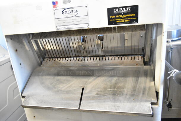 Oliver 797-21 Metal Commercial Floor Style Bread Loaf Slicer on Commercial Casters. 115 Volts, 1 Phase. Tested and Working! - Image 4 of 7
