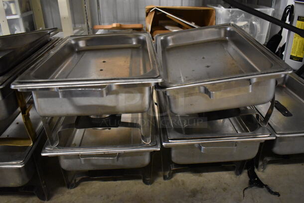 ALL ONE MONEY! Lot of 11 Various Metal Chafing Dishes w/ Drop In and Lid - Image 4 of 5