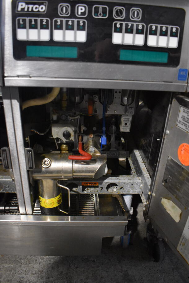 Pitco SG14-JS Commercial Stainless Steel  Natural Gas Fryer on Commercial Casters. 11,000 BTU. - Image 3 of 5