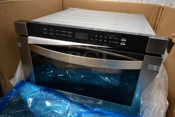 BRAND NEW SCRATCH AND DENT! 2023 KoolMore KM-MD-1SS Stainless Steel Commercial Countertop Drawer Style Microwave Oven. 120 Volts, 1 Phase. - Image 5 of 8