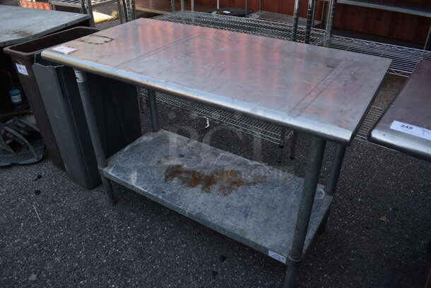 Stainless Steel Table w/ Metal Under Shelf. 48x24x34 - Image 2 of 4