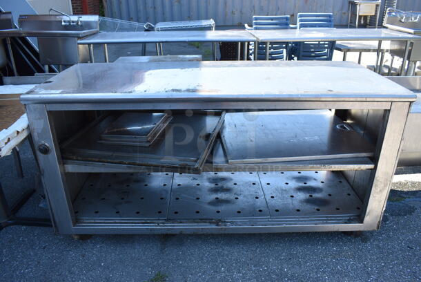 Stainless Steel Table w/ Under Shelves. 72x30x37