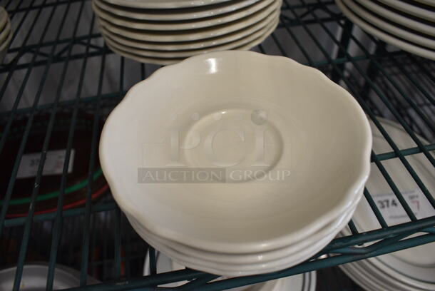 5 White Ceramic Saucers. 5.5x5.5x1. 5 Times Your Bid! - Image 2 of 4