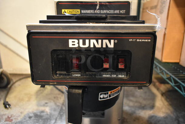 2018 Bunn VP17-3 Stainless Steel Commercial Countertop 3 Burner Coffee Machine w/ Poly Brew Basket. 120 Volts, 1 Phase.  - Image 5 of 8