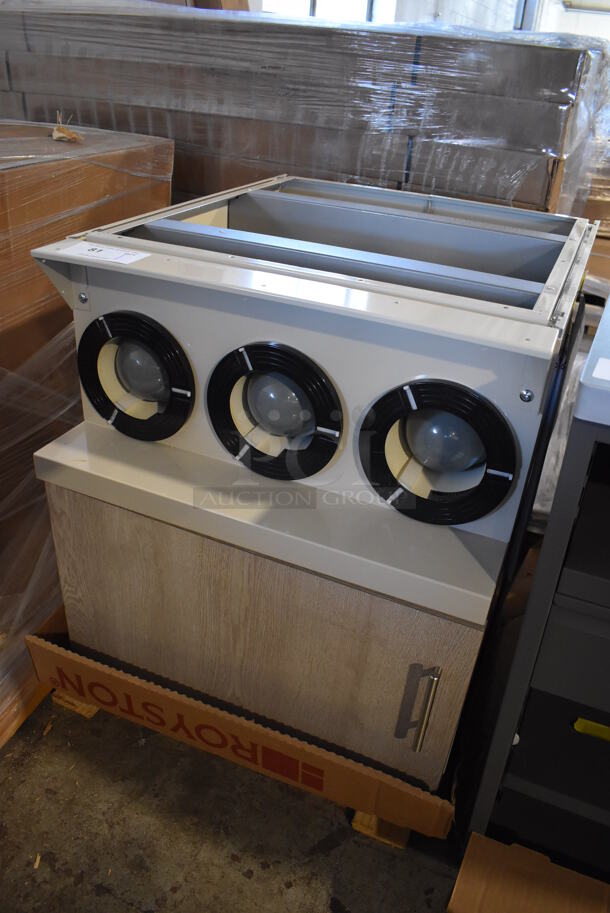 BRAND NEW! Royston Metal Soda Station w/ 3 Cup Dispensers and 2 Doors. 24x31x27 - Image 3 of 5