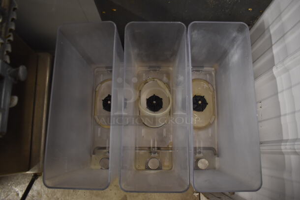 Crathco Commercial Stainless Steel Countertop Cold Beverage Dispenser With 3 Bowls.120V. Tested and Does Not Cool - Image 4 of 5