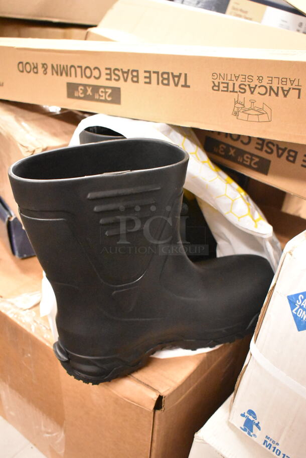 PALLET LOT of 27 BRAND NEW Boxes Including 3 Box Lancaster Table 164TCOLROD25 Lancaster Table & Seating 25 3/16" Standard Height Table Base Column and Rod, Waterloo 8" Center Faucet, 433NHTBIO EcoChoice 1/6 Standard Size Biodegradable Standard-Duty Plastic T-Shirt Bag - 500/Case, 2 Box Choice Medium Weight Cutlery Kits, 127PL2 Choice PET Plastic Lid for 1.5 to 2.5 oz. Souffle Cup / Portion Cup - 2500/Case, M1017-2X Malt Impact ProMax M1017-2XL White Microporous Zipper Front Long Sleeve Coveralls with Elastic Wrists and Ankles - 2XL, 3511470672 Cooking Performance Group 3511470672 U Type Burner Assembly CBL / CBL Countertop Charbroilers and G / GT Countertop Griddles, 129MCS28B Choice Black Rectangular Heavy Weight Container, 2 Box 130HSBK1M Visions Black Heavy Weight Plastic Teaspoon - Case of 1000, 500CC9 Choice 9 oz. Clear PET Customizable Plastic Squat Cold Cup - 1000/Case, 750DI1145SD 10" x 14" x 5" 18 Gauge Stainless Steel One Compartment Drop-In Sink. 27 Times Your Bid! - Image 9 of 12