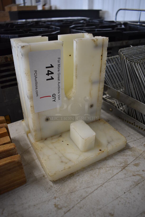 White Countertop Bagel Slicer Frame. No Blade. 6.5x7x8
