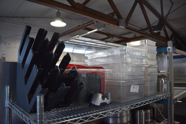 ALL ONE MONEY! Tier Lot of Various Items Including Poly Bins and Lids - Image 1 of 4