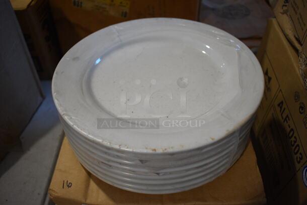 16 BRAND NEW! Tuxton White Ceramic Plates. 9.5x9.5x1. 16 Times Your Bid!