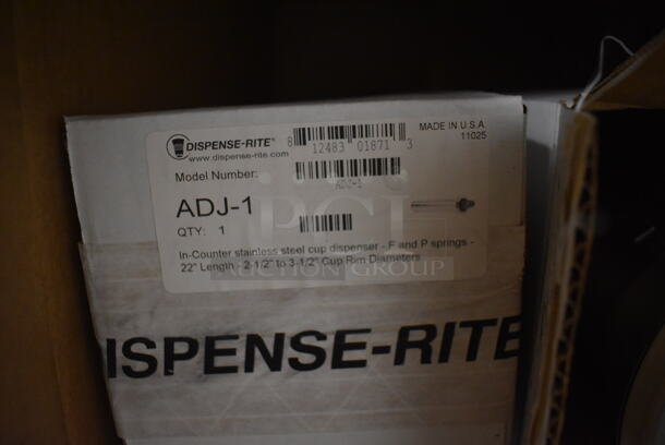 9 BRAND NEW IN BOX! Dispense-Rite ADJ-1 Stainless Steel Cup Dispenser Chutes. 5.5x5.5x22. 9 Times Your Bid! - Image 7 of 7