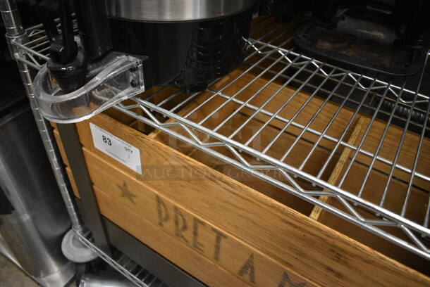 Wooden and Metal Multi Compartment Bin. 37x10x18 - Image 5 of 5