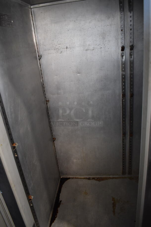 Victory RSA-2D-S7 Stainless Steel Commercial 2 Door Reach In Cooler on Commercial Casters. 115 Volts, 1 Phase. 52x36x83. Tested and Powers On But Does Not Get Cold - Image 7 of 9