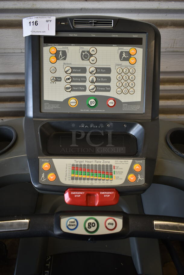 Matrix Ultimate Deck Commercial Floor Style Treadmill. Tested and Working! - Image 5 of 6