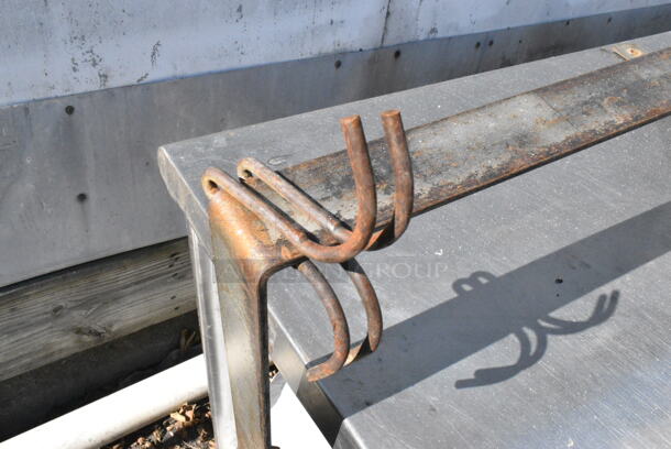 Metal Pot Rack w/ Hooks. (out back) - Image 2 of 4