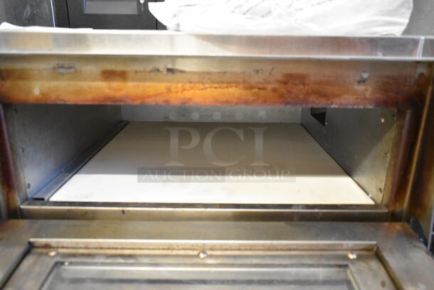 BRAND NEW SCRATCH AND DENT! 2023 Crosson CPO-320 Stainless Steel Commercial Countertop Electric Powered 2 Deck Pizza Oven w/ Cooking Stones. 120 Volts, 1 Phase. Tested and Bottom Deck Is Working But Top Deck Does Not Get Warm - Image 3 of 8