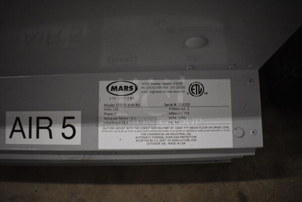 Mars Model STD72-2UA-BG Metal Commercial Air Curtain. 115 Volts, 1 Phase. 72x14x12 - Image 6 of 6