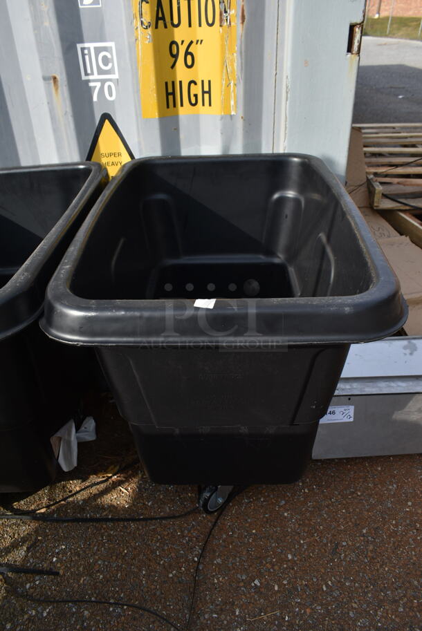 5 BRAND NEW! Lavex Black Poly Tilt Trucks on Commercial Casters. 5 Times Your Bid! - Image 2 of 3