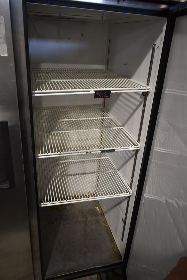 2014 True TG2R-2S ENERGY STAR Stainless Steel Commercial 2 Door Reach In Cooler w/ Poly Coated Racks on Commercial Casters. 115 Volts, 1 Phase. Tested and Working! - Image 8 of 8
