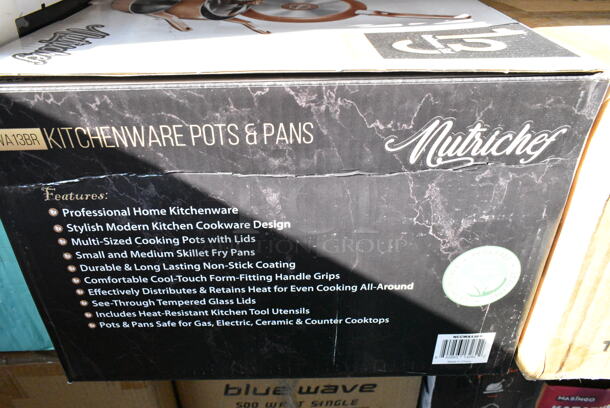 4 Various Items Including NutriChef NCGLBU Containers, NutriChef NCTJBUL Tagine Moroccan Gast Iron Cooker Pot, NutriChef NCCWA13BR Pots and Pan Set, Karaoke Machine. 4 Times Your Bid!  - Image 6 of 9