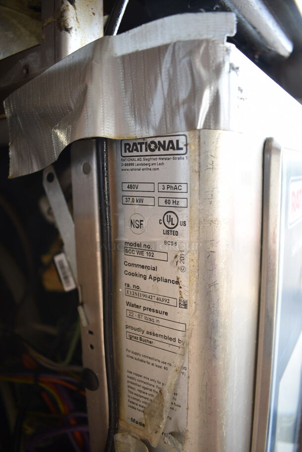2 2019 Rational Stainless Steel Commercial Combitherm Self Cooking Center Convection Ovens on Commercial Casters. Top Model: SCC WE 62. Bottom Model: SCC WE 102. 480 Volts, 3 Phase. 2 Times Your Bid! - Image 7 of 7