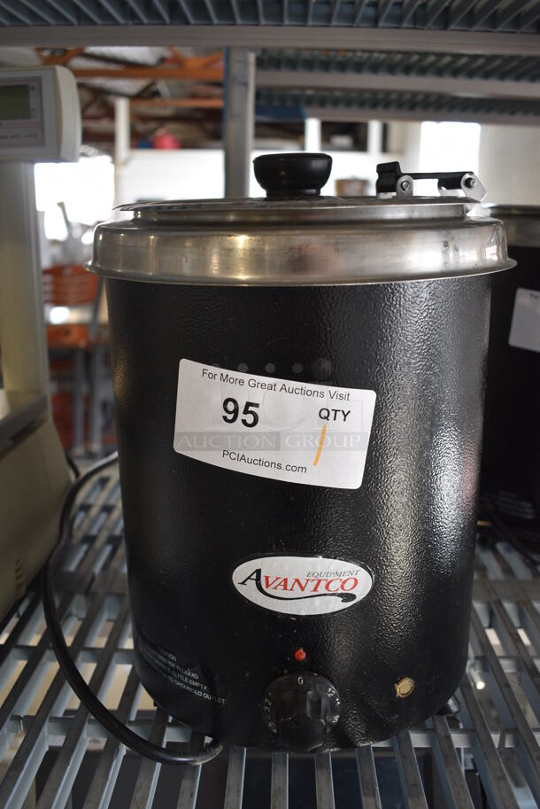 Avantco Model 177W300BK Stainless Steel Commercial Countertop Soup Kettle Food Warmer. 110 Volts, 1 Phase. 10x11x14. Tested and Working! - Image 1 of 6