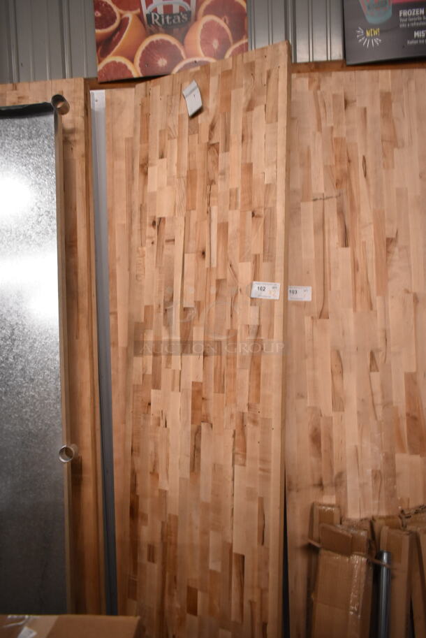 2 BRAND NEW SCRATCH AND DENT! Regency Wooden Butcher Block Tabletop. 2 Times Your Bid! - Image 3 of 4