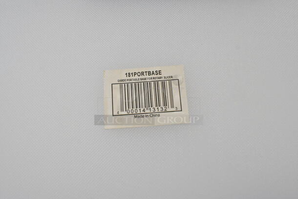 2 BRAND NEW SCRATCH AND DENT! Items Including 40718125B Choice 18" x 12" x 1/2" Brown Polyethylene Cutting Board and Garde 181PORTBASE Portable Mounting Base for Rotary Slicer. 2 Times Your Bid!  - Image 6 of 6