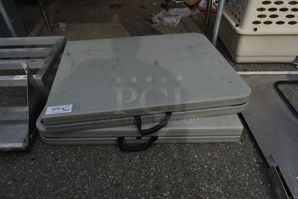 2 Gray Folding Table. 2 Times Your Bid!