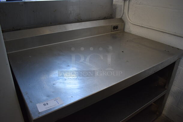 Stainless Steel Commercial Table w/ Back Splash and 2 Under Shelves. 48x30x37 - Image 3 of 4