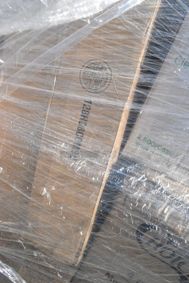 23 BRAND NEW Boxes Including 500MFT Lavex White M-Fold (Multifold) Towel - 4000/Case, 127PL400 Choice PET Plastic Lid for 3.25 to 5.5 oz. Souffle Cup / Portion Cup - 2500/Case, 760FF16 Choice 16 oz. French Fry Cup - 1000/Case, 128HD8COMBO Choice Heavy Duty 8 oz. Microwavable Translucent Plastic Deli Container and Lid Combo Pack - 240/Case, 130BKKNIFEH Choice Black Heavy Weight Plastic Knife - 1000/Case, 433CARRIER4 Choice Pulp Fiber 4 Cup Carrier - 300/Case, 128HD8COMBO Choice Heavy Duty 8 oz. Microwavable Translucent Plastic Deli Container and Lid Combo Pack - 240/Case, 2451282WBPBL Baker's Lane 12" x 8" x 2 1/4" Pink Auto-Popup Window Donut / Bakery Box - 200/Bundle, 5002TPJ Morcon Morsoft 2-Ply 625' Jumbo Toilet Paper Roll with 8 1/2" Diameter - 12/Case, 130IC8PCLW1M Choice 8 lb. Clear Wicketed Ice Bag with Ice Print - 1000/Case. 23 Times Your Bid!  - Image 10 of 12