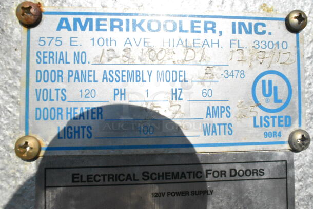 10x14x8 Amerikooler Walk In Box w/ LET120BWMC6K 208-230 Volt, 1 Phase Evaporator and Compressor.  Information Provided By The Consignor But Not Verified By PCI Auctions. Picture of the Unit Before Removal Is Included In the Listing. - Image 6 of 12